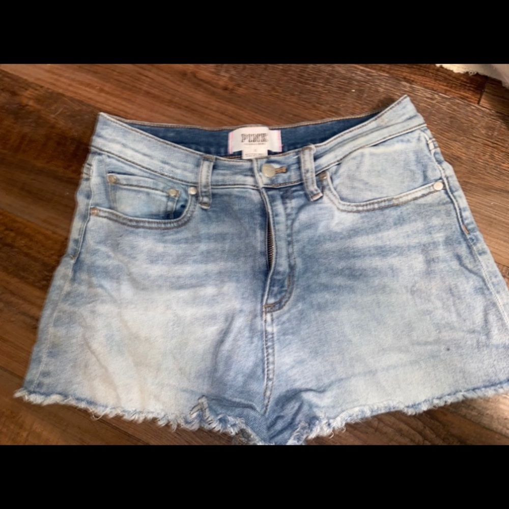 Pink high wasted booty shorts